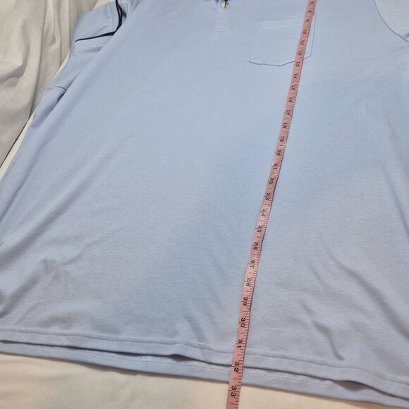 Roundtree Yorke Heritage Collection Polo Shirt Blue short Sleeve Size XXL (02) - Picture 8 of 9